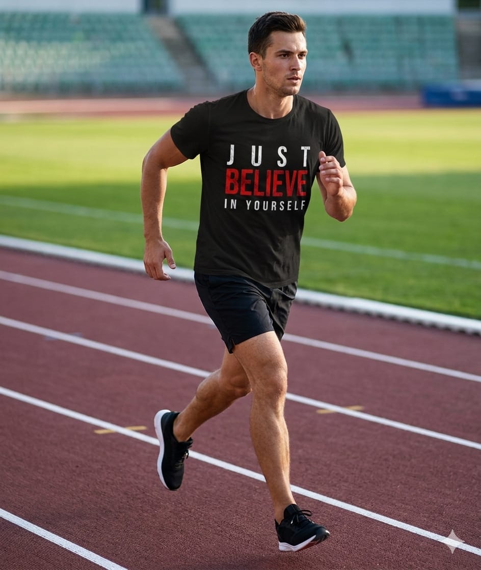 Just Believe - Men's Motivational Gym T-shirt 🔥